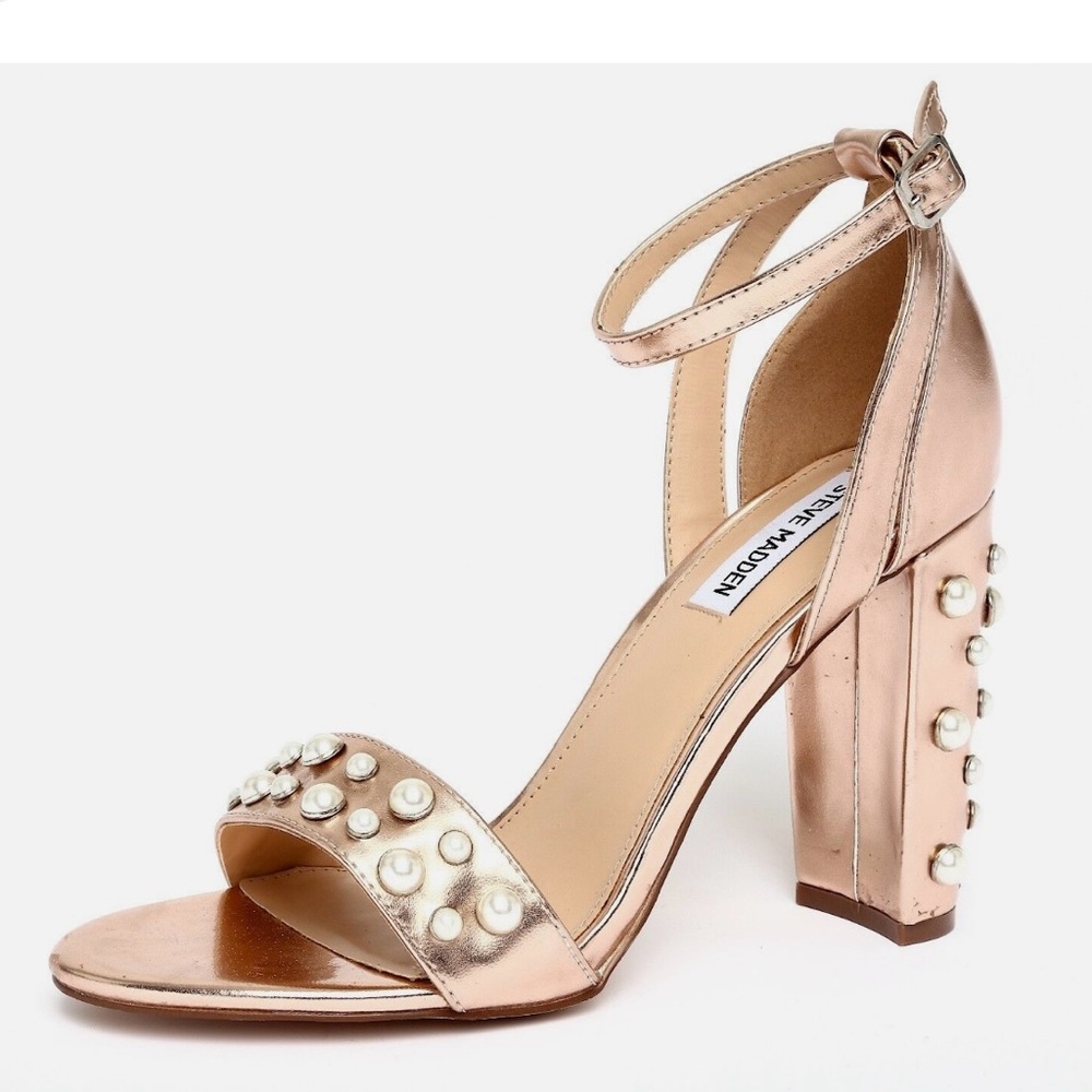 Steve Madden Madeira Pearl Rose Gold heels